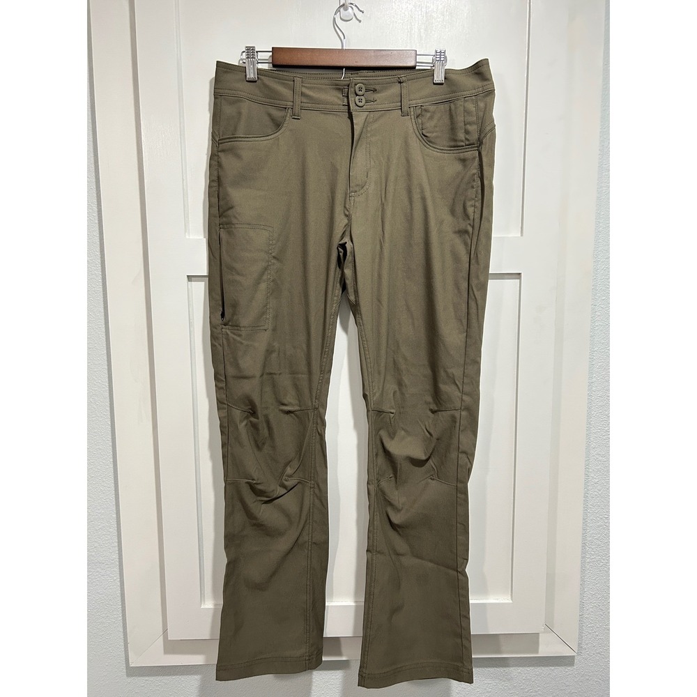 Prana Halle Straight Leg Pants Olive Green Hiking Outdoor Trousers Women's